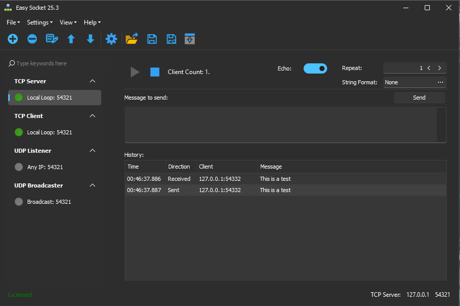 Easy Socket – TCP Server