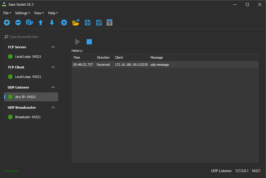 Easy Socket – UDP Listener
